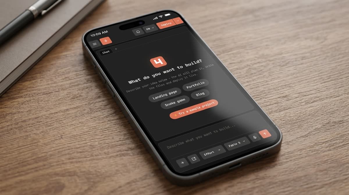 AI 404 — AI development workspace, screen 4