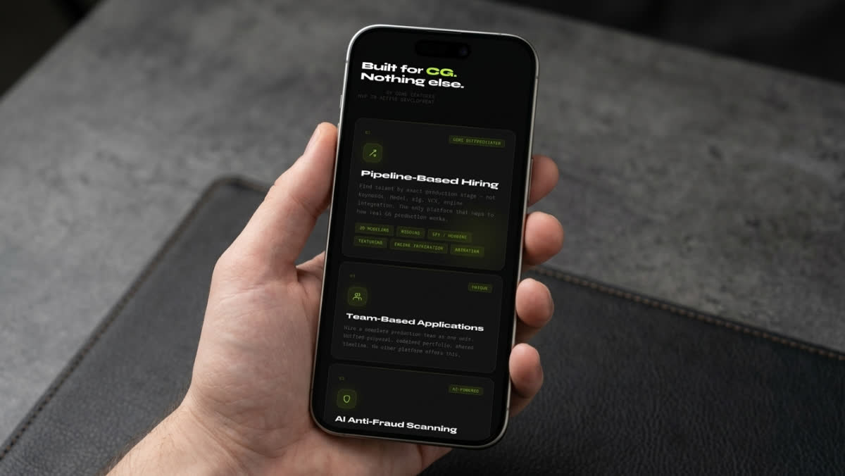 CGHire — 3D & VFX talent platform, screen 2