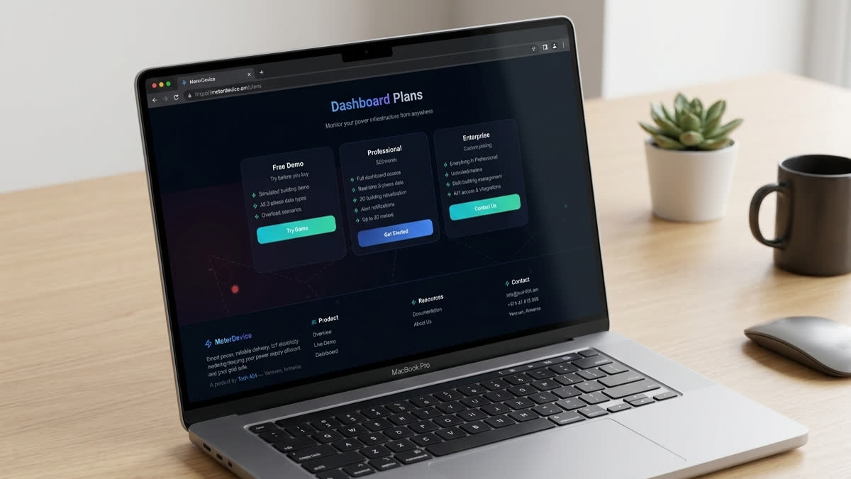 MeterDevice — Smart power monitoring, screen 2